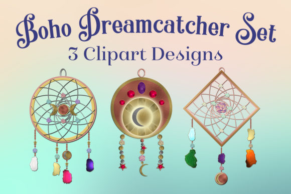 Download Boho Dreamcatcher Clipart - 3 Clipart Designs - Premium Resources