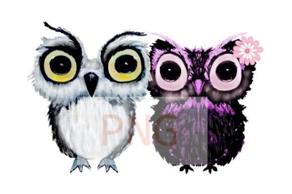 Download Black and White Owl Watercolor Png - White owl Collection