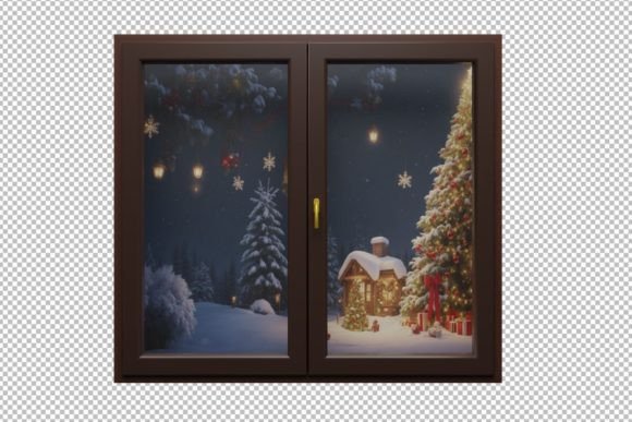 Download Mockup of a Window - Christmas - Premium Resources