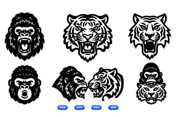 Download Fierce Animal Head SVG Pack - Fierce animal Collection